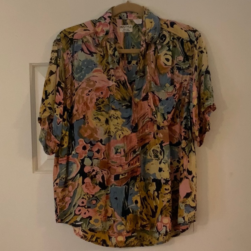 vintage rayon blouse